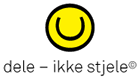 Logoen til kampanjen: «Dele – ikke stjele». deleis_140.png